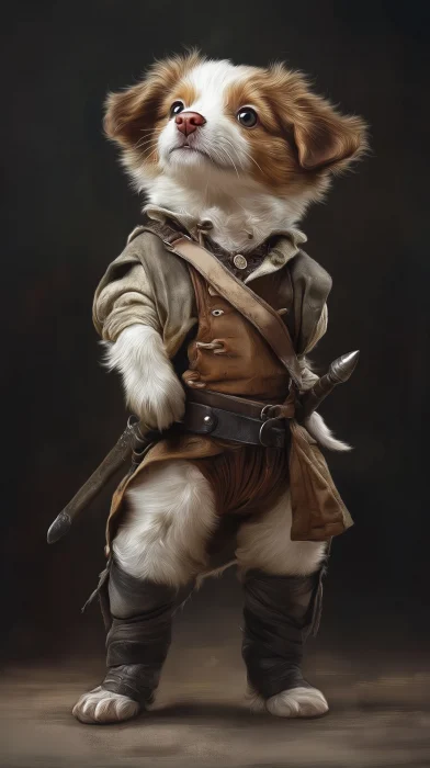 Cute Puppy Musketeer