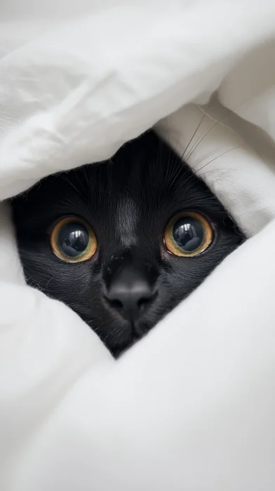 Curious Black Cat