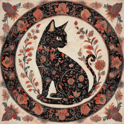 Cat in Arabesque Style