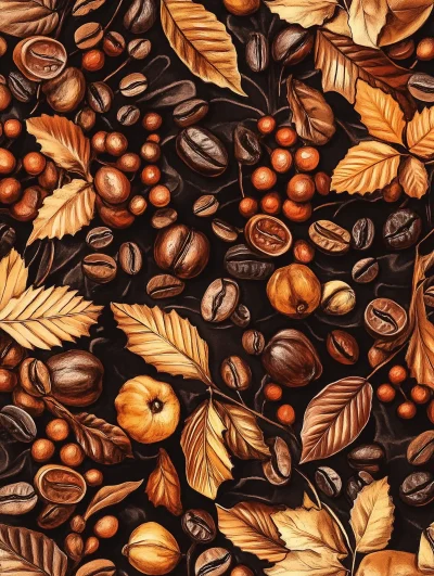 Cottagecore Coffee Pattern