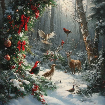 Christmas Forest Scene