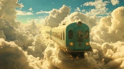 Hippie Train in the Clouds