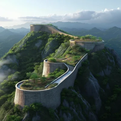 Futuristic Great Wall of China