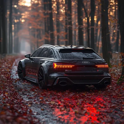 Audi RS6 in Autumn Woods