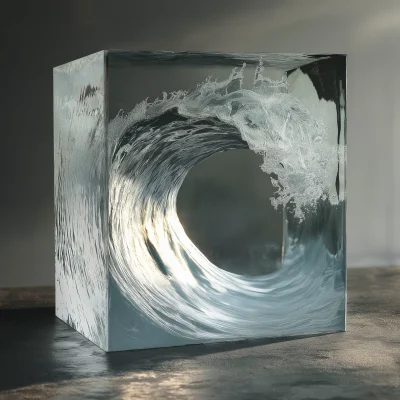 Cascading Wave in a Glass Cube