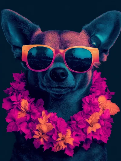 Retro 80s Chihuahua Deejay