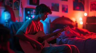 Young Guitarist in His Room