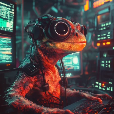 Cyberpunk Lizard