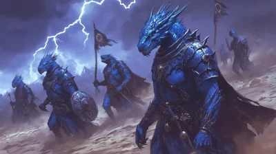 Nomadic Dragonborn Warriors