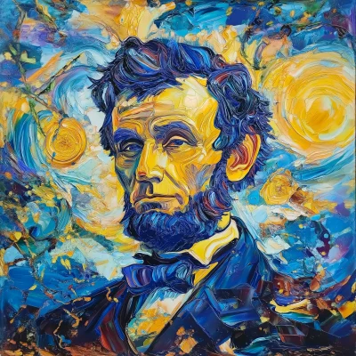 Abraham Lincoln Abstract Portrait