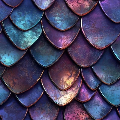 Metallic Dragon Scales Pattern