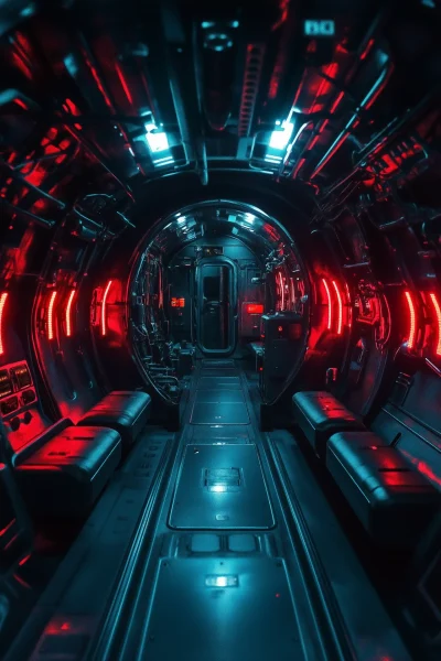 Cyberpunk Submarine Interior