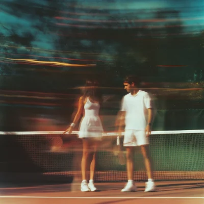 Sporty Tennis Couple