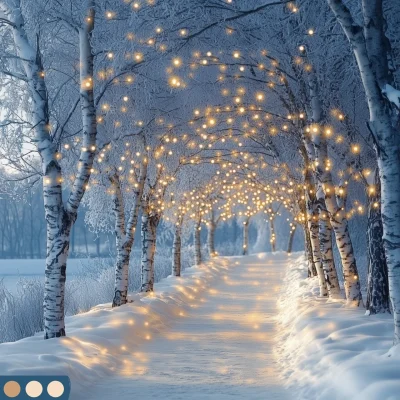 Enchanting Winter Pathway