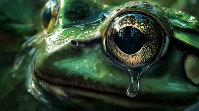 Sad Green Frog