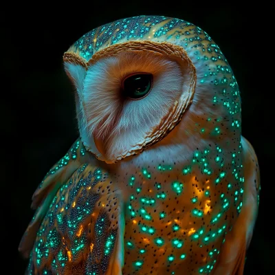 Mystical Barn Owl at Night