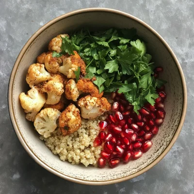 Spiced Cauliflower and Quinoa Bowl