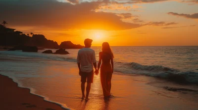 Couple Enjoying Sunset