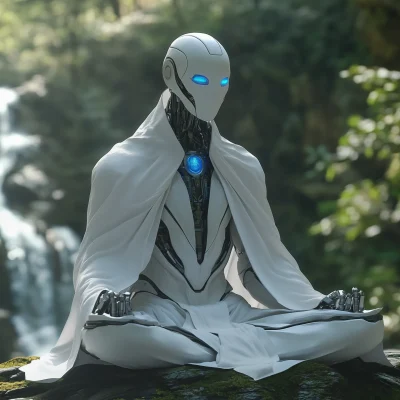 Robotic Monk Meditating