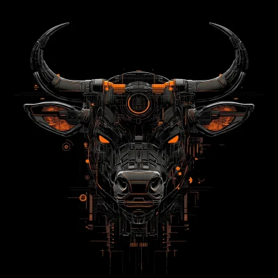 Futuristic Bull Logo