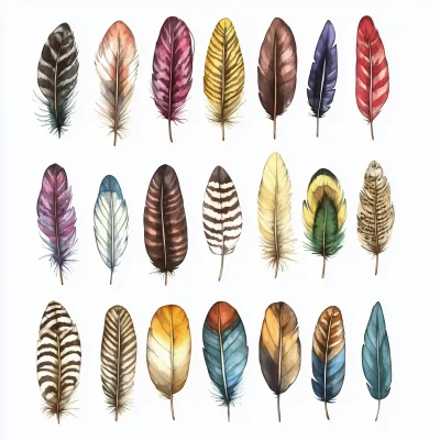 Colorful Feather Collection