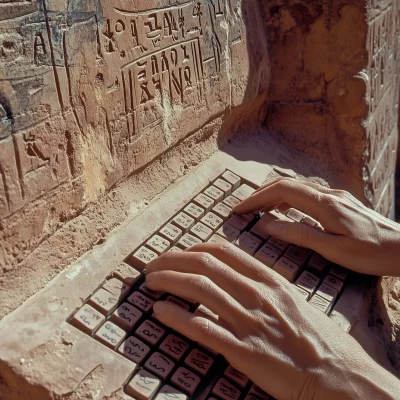 Egyptian Sphinx Writing