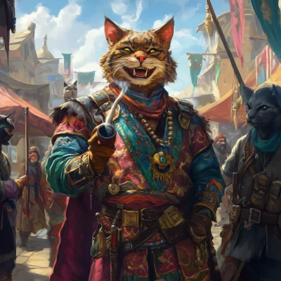 Tabaxi Trader in DND Setting