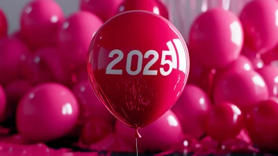 Red Balloon for New Year 2025