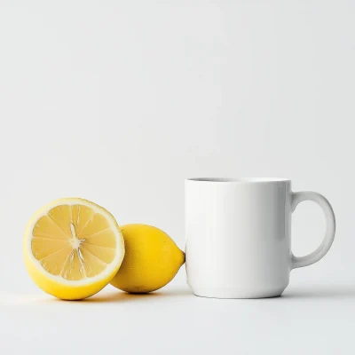 Minimalist Lemon and Mug