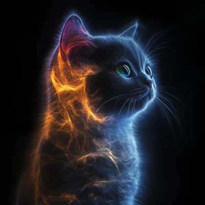 Fractal Exotic Shorthair Cat