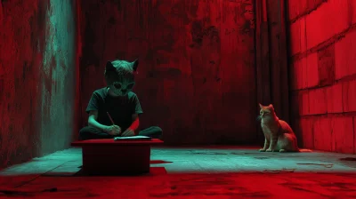 Surreal Red Room