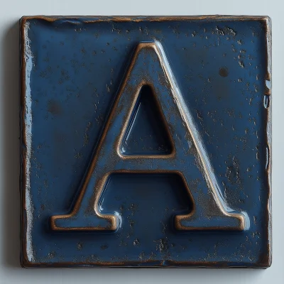 Recessed Letter A Tile