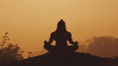 Silhouette of Lord Hanuman