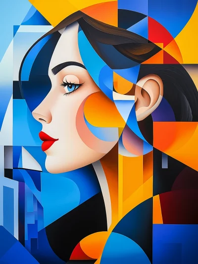 Cubist Urban Woman