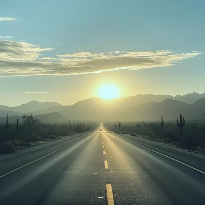 Morning Drive on Interstate 10