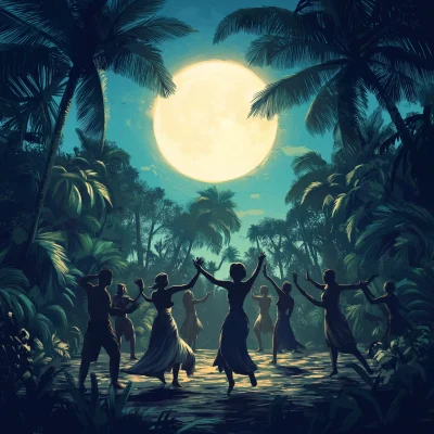 Moonlit Dance in the Jungle