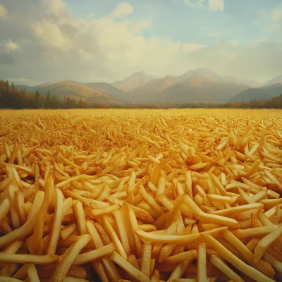 Fries in Scenic Landscape