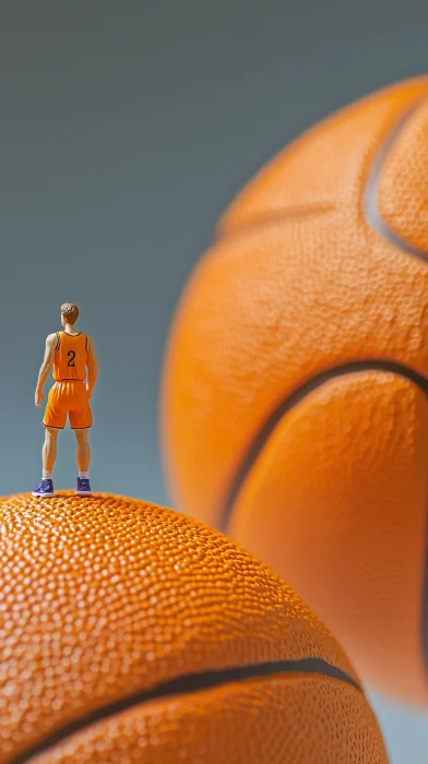 Orange Basketball Close-Up