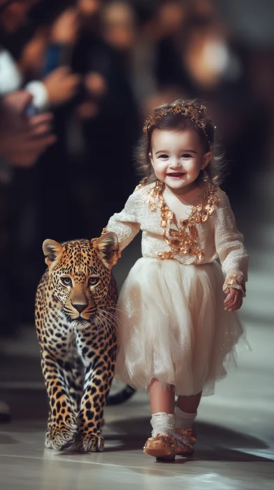 Baby and Leopard Fashion Show