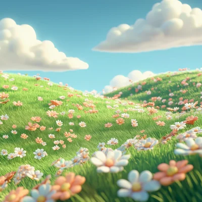 Cute Grassland Scene