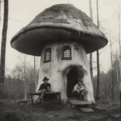 Two Men Living in a Mushroom