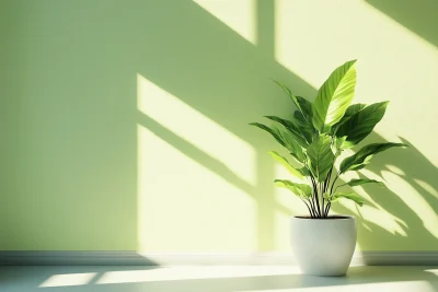 Green Plant in White Pot