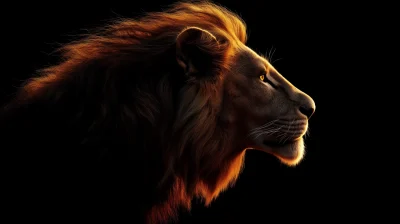 Lion at Dawn