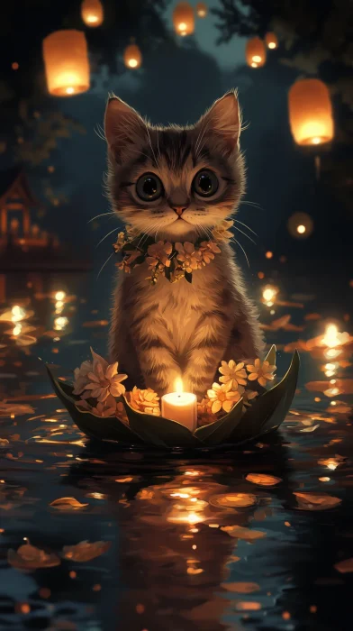 Loy Krathong Cat Celebration