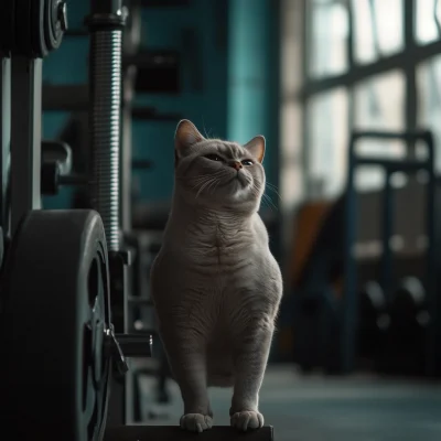 Relaxed Gym Cat