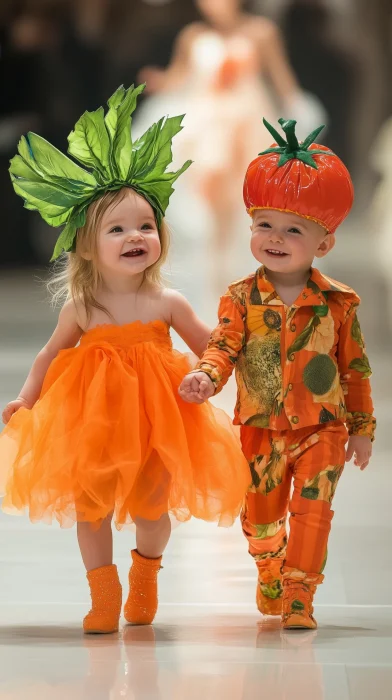 Newborn Baby in Carrot Costume