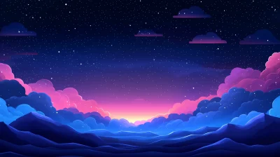 Night Sky Cartoon