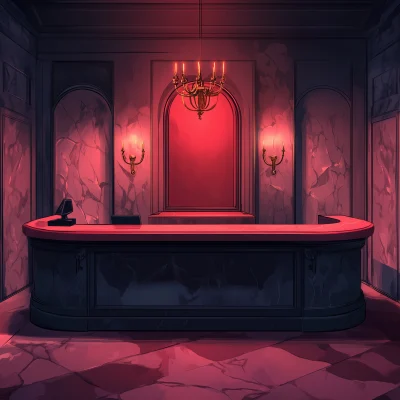 Hazbin Hotel Reception Desk