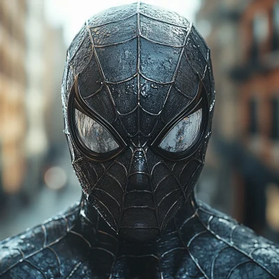 Realistic Black Spider Man