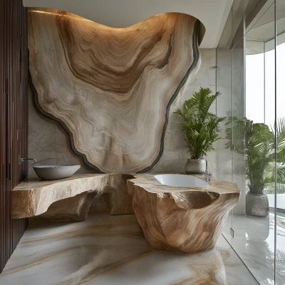 Nature Meets Design in Bathroom